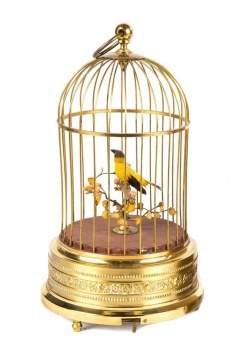 German Singing Bird in Cage